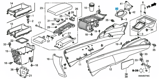 HONDA CIVIC 2D 4D DX/LX 2006-2011 Genuine Shift Lever Panel 77296-SNA-D21ZA OEM