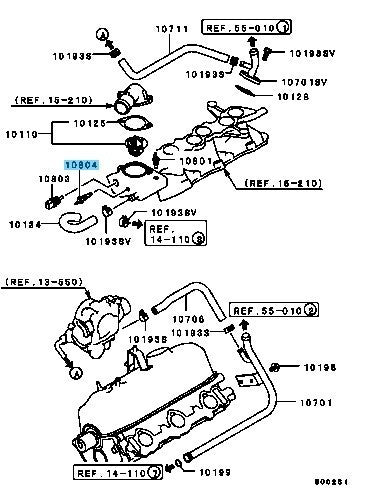 MITSUBISHI MONTERO V43W 87-00 Genuine Water Temperature Switch Unit MD102329 OEM