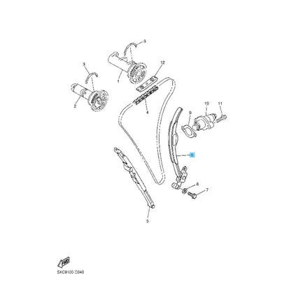 YAMAHA YZ250F '01-13 WR250F '01-13 Genuine Cam Chain Damper No.2 5NL-12252-01-00