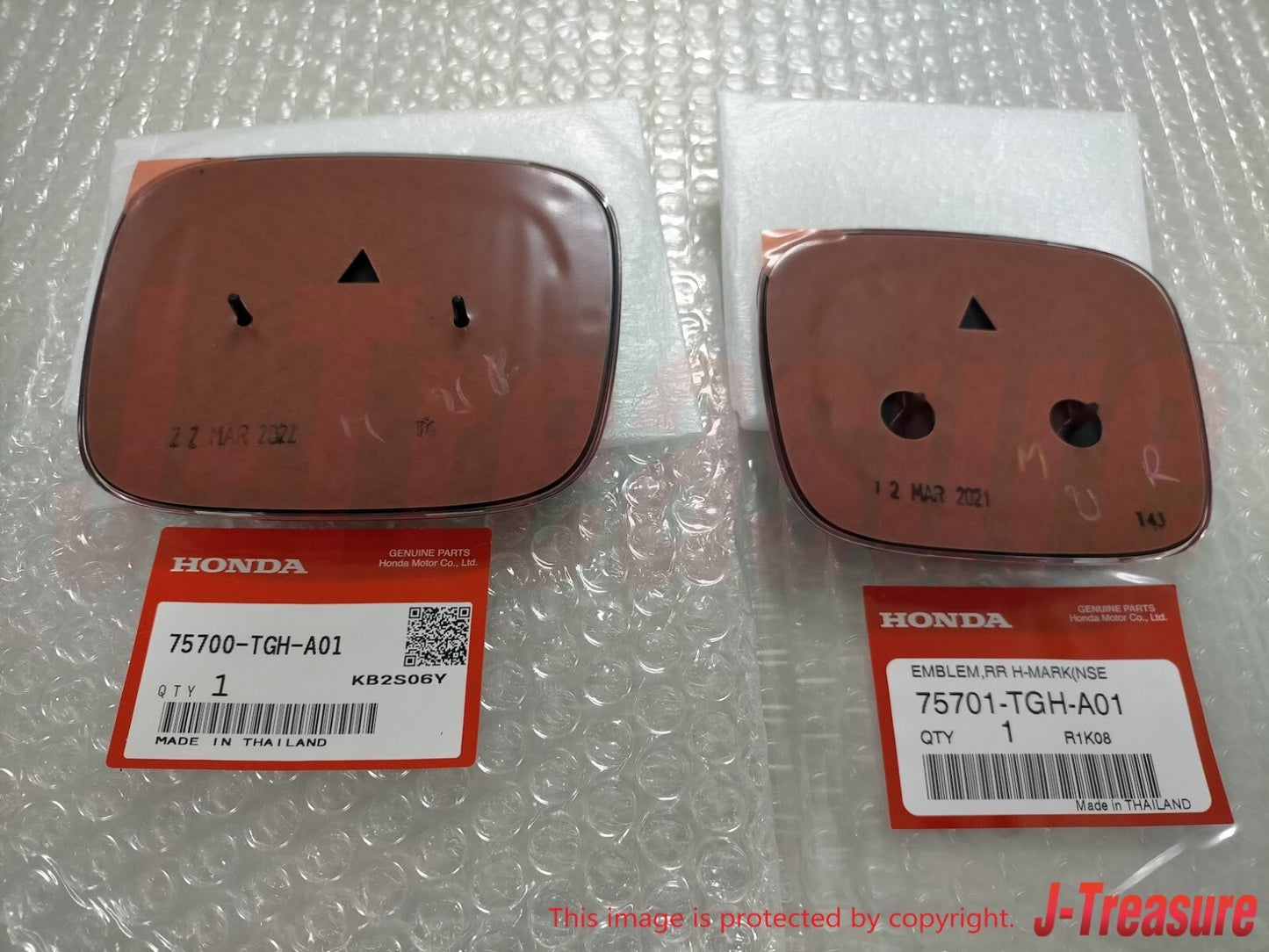 HONDA CIVIC TYPE-R FK8 2017-2019 Genuine Front & Rear Red "H" Emblem Set OEM