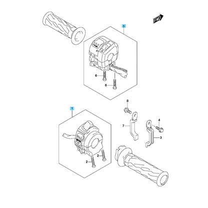SUZUKI GSX-R600 2011-2023 Genuine Handle Switch Assy RH & LH Set OEM