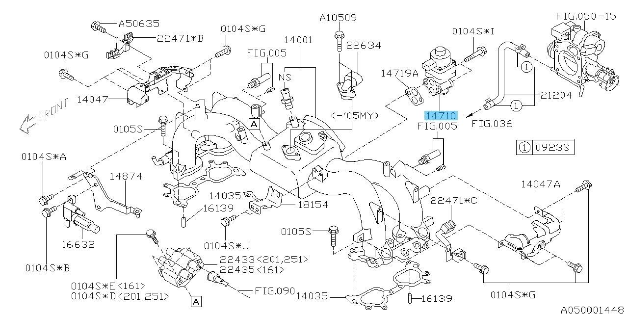 SUBARU IMPREZA GD9 GE6 GE7 2005-2011 Genuine EGR Control Valve 14710AA671 OEM