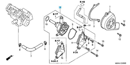 HONDA CBR600F4i 2001-2006 Genuine Water Pump 19200-MBW-307 OEM