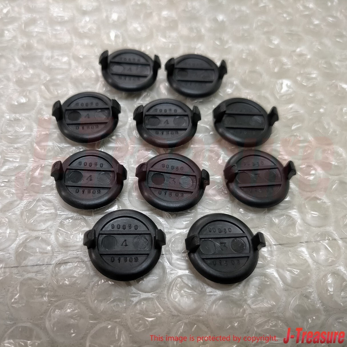 TOYOTA Genuine Interior Trim Board Hole Plug Black 90950-01503-C0 Set of 10 OEM