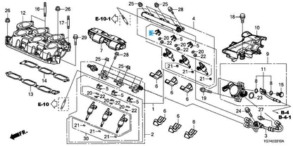 HONDA ACCORD CR# 2018-2020 Genuine Fuel Injector Clip 16451-5R1-J01 x4 Set OEM