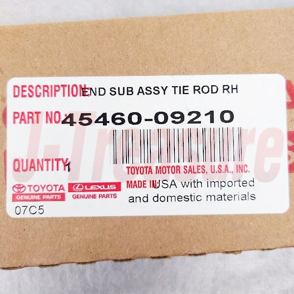 TOYOTA SIENNA GSL30 GSL33 GSL35 11-20 Genuine Tie Rod Assy RH 45460-09210 OEM
