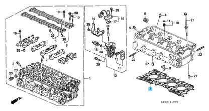HONDA PRELUDE BB# H22C 1997-2001 Genuine Cylinder Head Gasket 12251-P5M-004 OEM