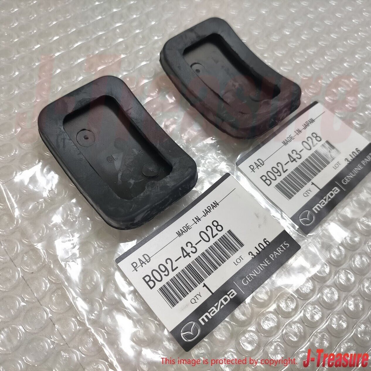 MAZDA MX-5 MIATA NA NB Genuine Brake Pedal & Clutch Pedal Pad B092-43-028 x2 Set