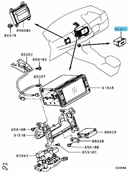 MITSUBISHI LANCER CY4A CY8A CZ4A 2008-2010 Genuine Video Adapter 8750A047 OEM