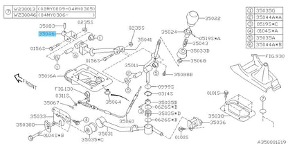 SUBARU IMPREZA WRX STI GDA 97-05 Genuine Gear Shift Joint Complete 35047AC030