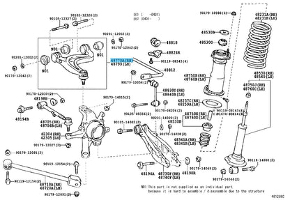 TOYOTA LEXUS SC430 UZZ40 02-10 Genuine Rear Upper Control Arm RH 48770-24060 OEM