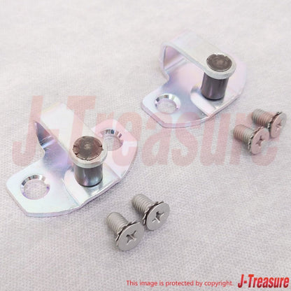 NISSAN 240SX S13 89-94 Genuine Front Door Lock Striker & Screw RH & LH Set OEM