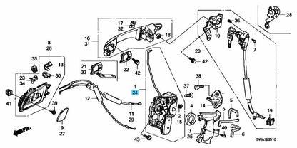 HONDA CR-V RE3 RE4 07-11 Genuine Front Door Power Latch Assy LH 72150-SWA-Q01