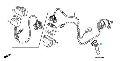 HONDA CRF250R 2004-2009 Genuine Noise Suppressor Plug Cap Assy 30700-KRN-671 OEM
