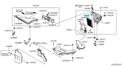 NISSAN ROGUE T32U 2014-2019 Genuine QR25DE Air Cleaner Element 16546-4BA1A OEM