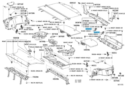 LEXUS RX330 GSU35 2004-2006 Genuine Deck Board Lock Sub-Assy 58405-48010 OEM
