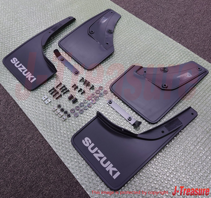 SUZUKI JIMNY SIERRA JB74W Genuin Mud Flap Black 4 Sheets Set 72201-78R00-BK1 OEM