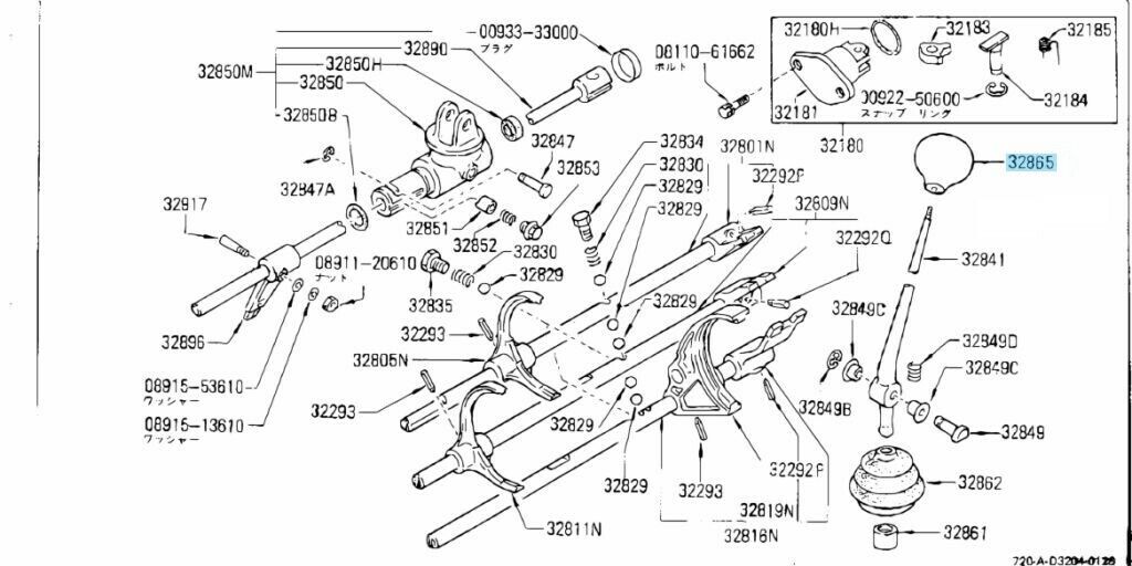 NISSAN DATSUN 1200 280Z 240Z 260Z 280ZX Genuine 5Speed Shift Knob 32865V2500 OEM