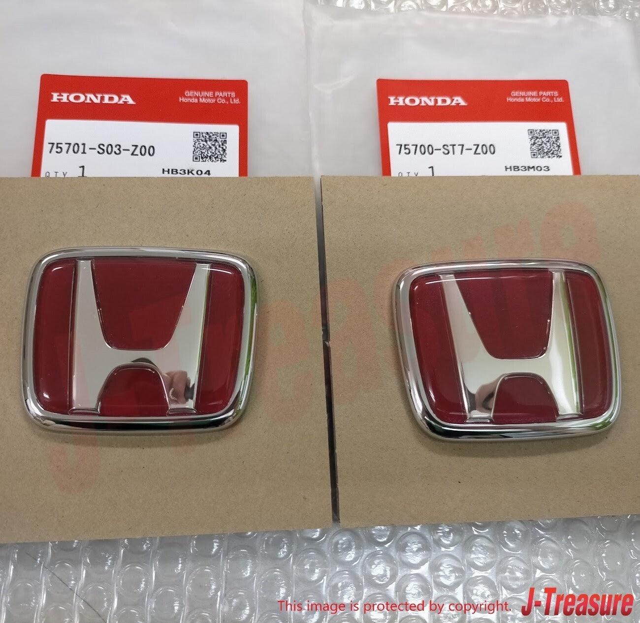 HONDA CIVIC TYPE-R EK9 99-00 Genuine Late Model Red Emblem Front & Rear Set OEM