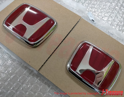 HONDA INTEGRA TYPE-R DC2 1997-2001 Genuine Red Emblem Badg Front & Rear Set OEM