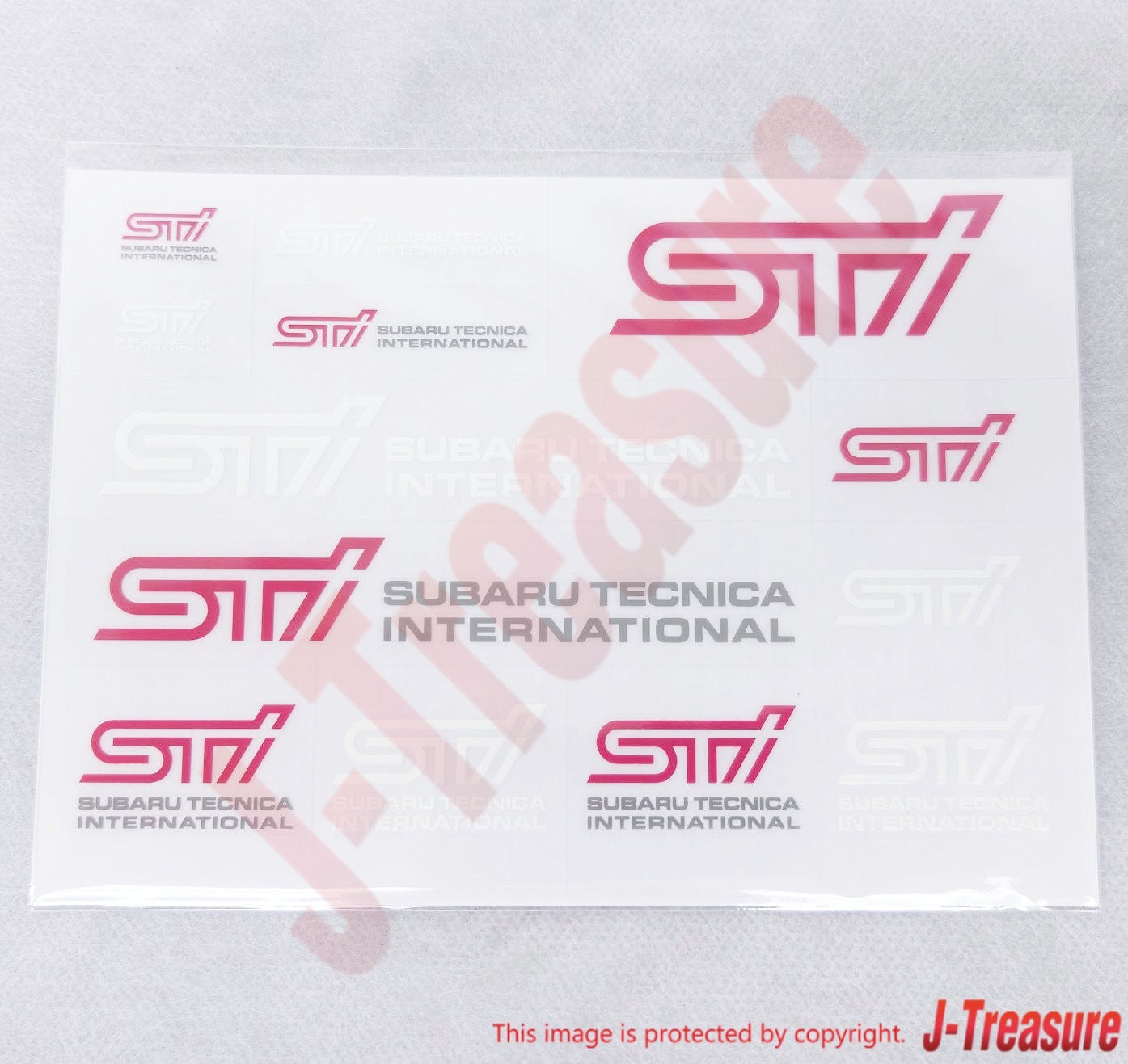 SUBARU Genuine STI Transfer Decals 11 Kinds 13 pcs A6 Size STSG14100200 OEM