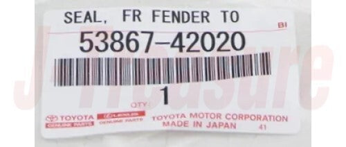TOYOTA RAV4 ALA40 13-18 Genuine Front Fender To Cowl Side Seal LH 53867-42020