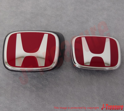 HONDA INTEGRA TYPE-R DC5 2005-2006 Genuine Red "H" Emblem Badge Front & Rear OEM