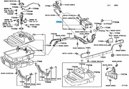 TOYOTA LAND CRUISER UZJ100L 05-07 Genuine Charcoal Canister Assy 77740-60450 OEM