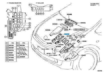 TOYOTA PRIUS NHW20 2004-2009 Genuine Fusible Link Block Assy 82620-47050 OEM