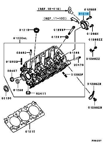 MITSUBISHI MONTERO V75W Genuine Camshaft Position Sensor Support MD363657 OEM