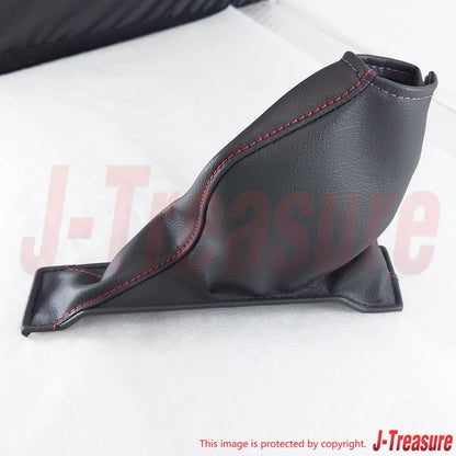 NISSAN GT-R R35 NISMO Genuine Hand Side Brake Cover Boot Red Stitch Leather OEM