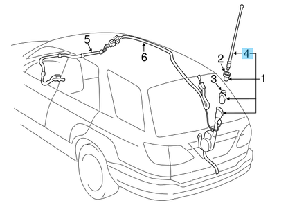 TOYOTA LEXUS RX300 MCU10 MCU15 99-03 Genuine Antenna Rod Pipe Mast & Cable OEM