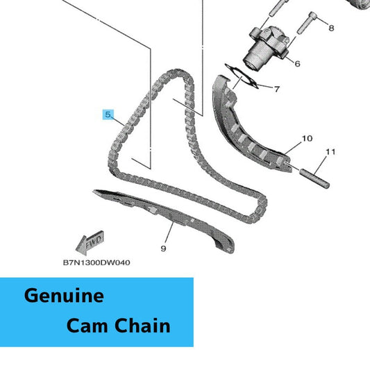 YAMAHA MT-09 '21-24 XSR900 '22-24 Genuine Cam Chain 94591-78128-00 OEM