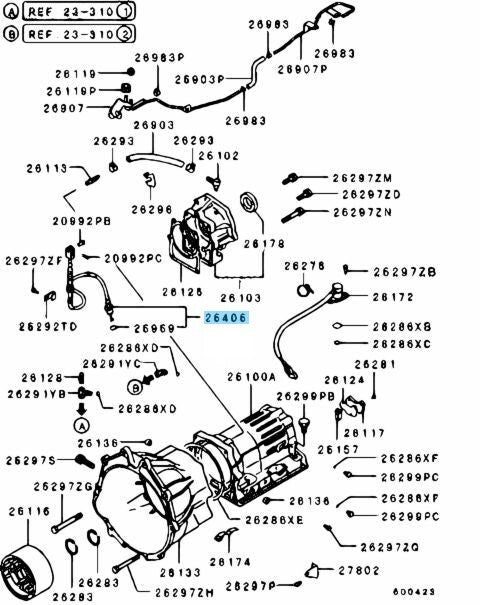 MITSUBISHI MONTERO PAJERO Genuine Throttle Control Cable A/T MB896456 OEM