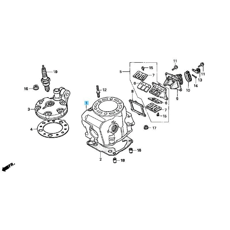 HONDA CR250R 2001 Genuine Engine Cylinder A 12101-KZ3-L10 OEM