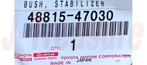 TOYOTA PRIUS ZVW35 10-15 Genuine Front Stabilizer Bush RH & LH set OEM