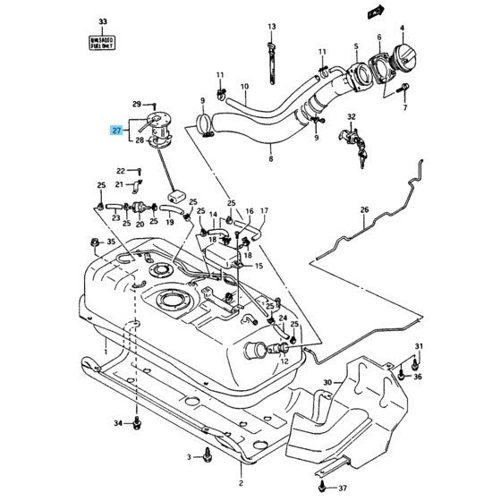 SUZUKI SIDEKICK SE416 '89-95 Genuine Fuel Level Gauge Assy 34810-60A11 OEM