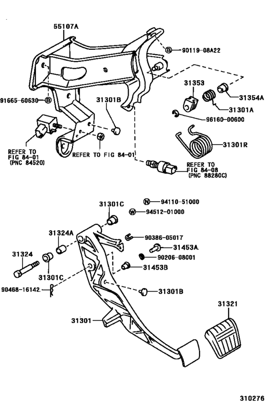 TOYOTA SUPRA JZA80 MK4 93-98 Genuine Accelerator / Brake / Clutch Pedal Pad OEM
