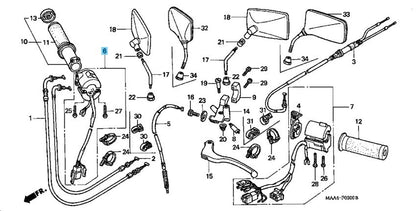HONDA VT1100C SHADOW SPIRIT 97-07 Genuine Starter Stop Switch Set 35013-MAH-A02