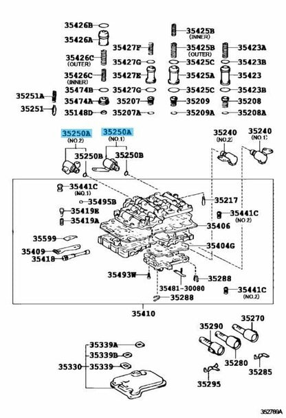 TOYOTA LAND CRUISER LEXUS LX470 Genuine Transmission Solenoid 35250-50030 OEM