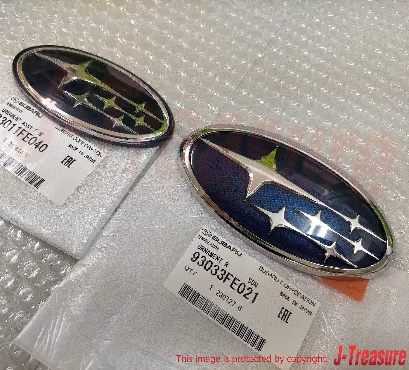 SUBARU IMPREZA WRX STI GD# 03-05 Genuine Subaru Oval Front & Rear Emblem Set OEM