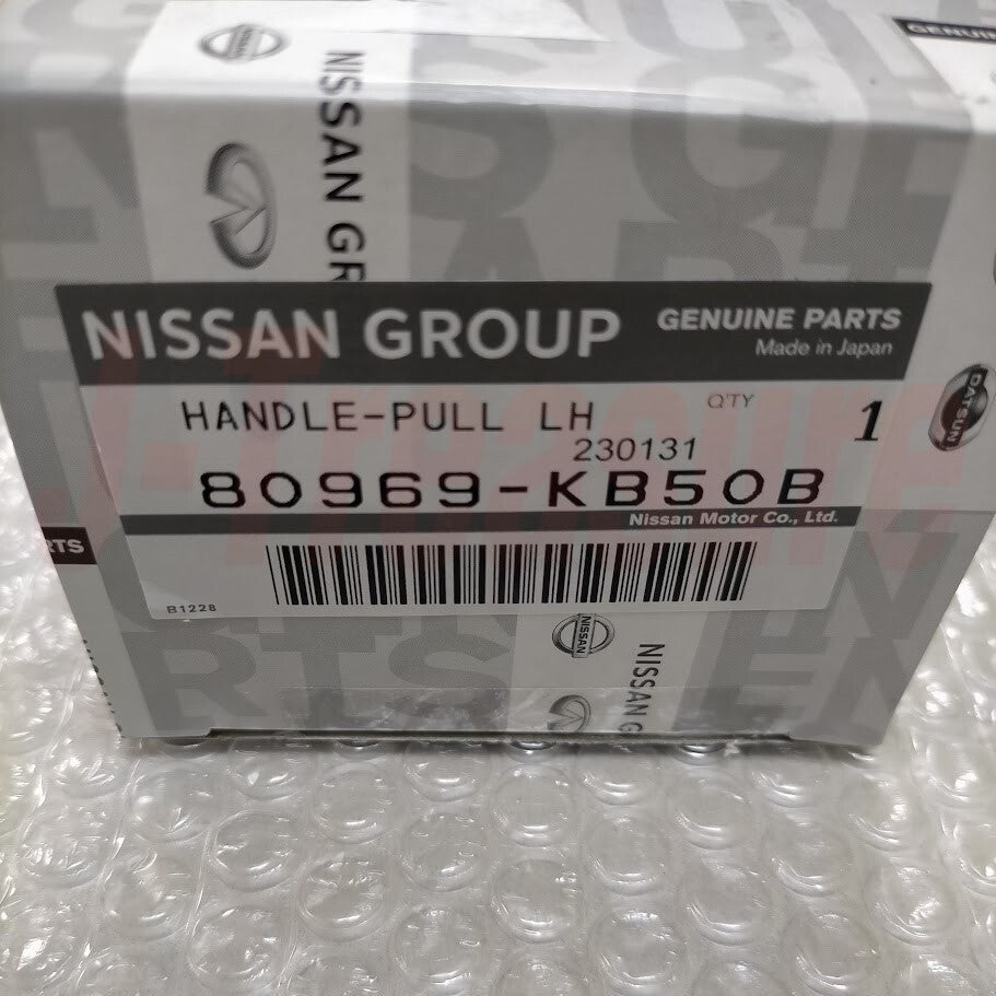 NISSAN R35 GT-R Black Edition Genuine Red Leather Door Pull Handle RH & LH Set