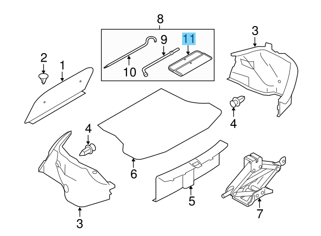 NISSAN 240SX S14 1989-1998 350Z Z33 2003-2008 Genuine Tool Bag 99504-50Y00 OEM