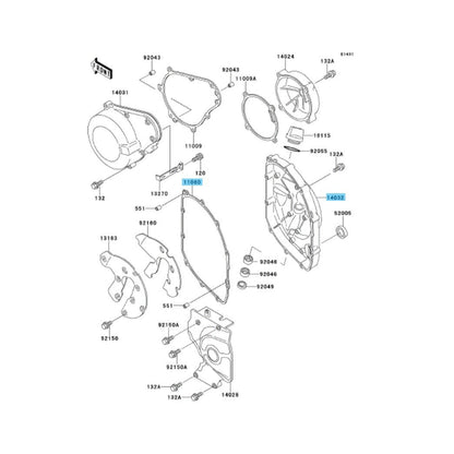 KAWASAKI NINJA ZX-6 ZX600E 1993-2002 Genuine Clutch Cover & Gasket Set OEM