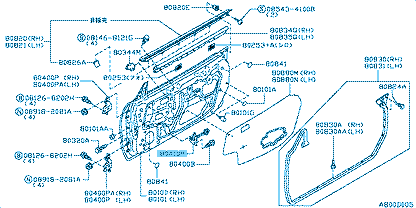 NISSAN SKYLINE BNR34 GT-R ENR34 ER34 HR34 Genuine Door Stopper 80430-AA100 OEM