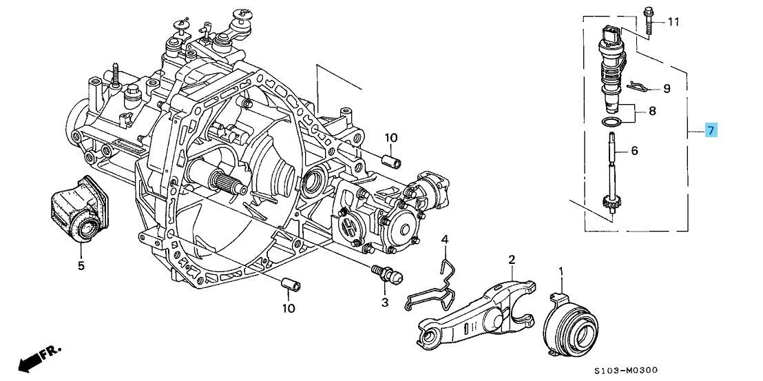 HONDA CR-V RD1 1998-2001 Genuine Speed Sensor Assembly 78410-S10-901 OEM