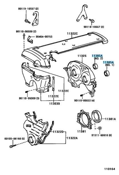TOYOTA 1JZ-GTE VVTi Genuine Camshaft Seals Set 90311-38056 90311-40020 OEM Parts