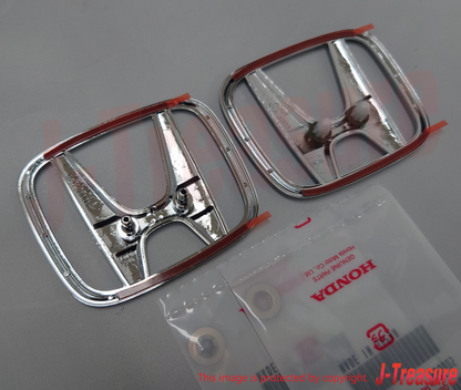 HONDA S2000 AP2 2004-2009 Genuine F/R Center "H" Emblem & Push 4mm Nut Set OEM