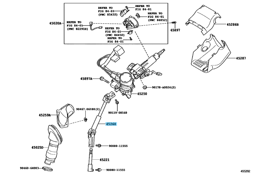 TOYOTA RAV4 2006-2012 Genuine Steering Intermediate Shaft Assy 45260-42090 OEM