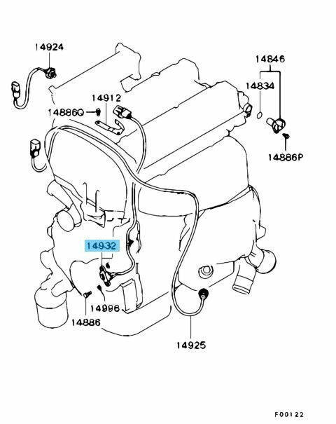 MITSUBISHI LANCER EVO 7 8 9 CT9A Genuine Crank Angle Position Sensor MN158261
